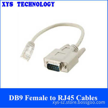 Molded DB9 female to RJ45 Cables